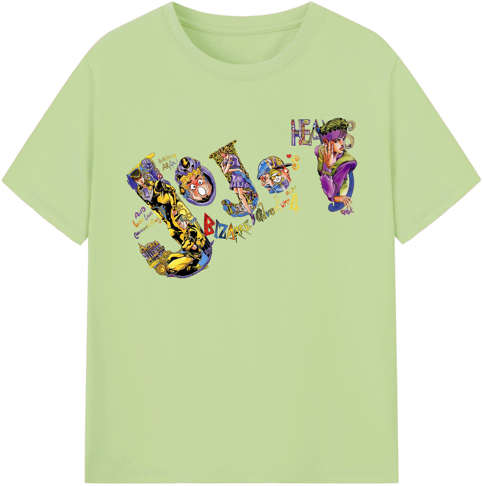 （画像用） ジョジョの奇妙な冒険 JoJo's Bizarre Adventure 綿100％半袖Tシャツ（フロントプリント）